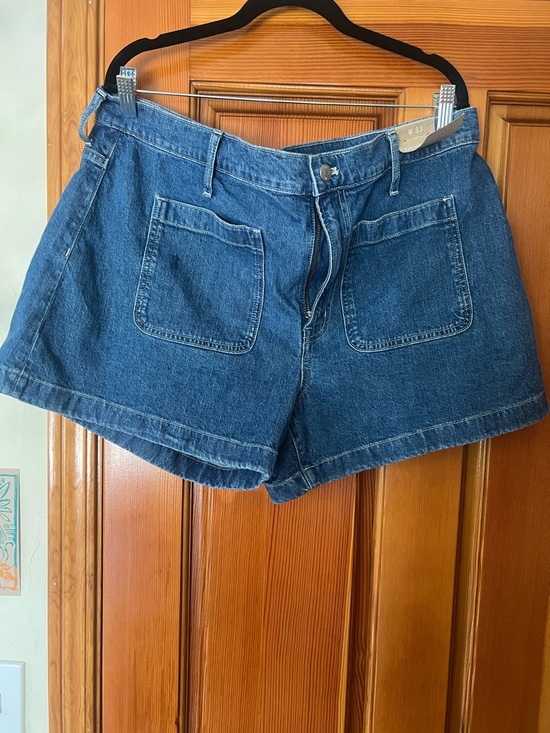 Madewell Pants - NWT Madewell Dark Blue Denim High-Rise Pocket Shorts